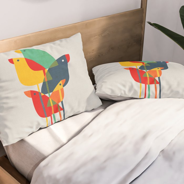 Little birds Pillow Sham Gallery Image 2