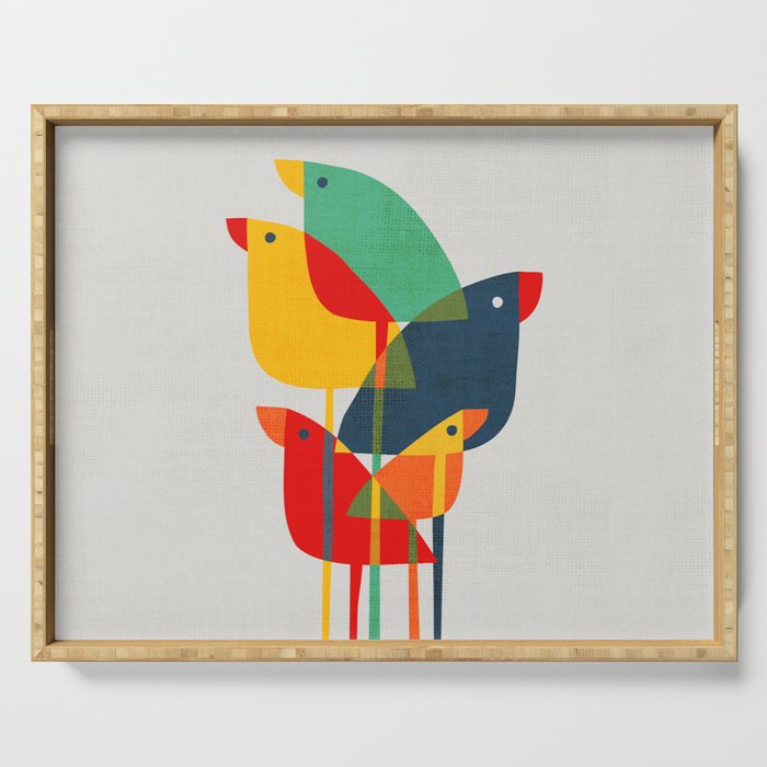 Little birds Serving Tray Gallery Image 1