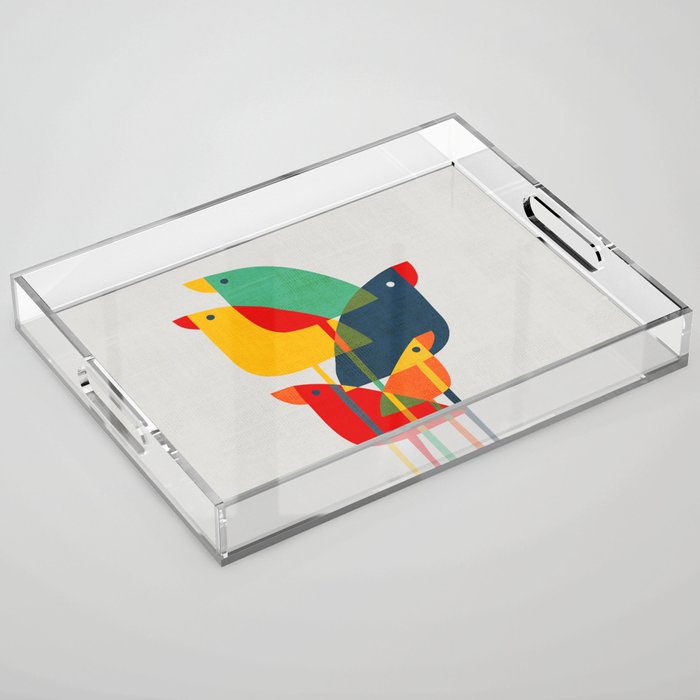 Little birds Acrylic Tray Gallery Image 1