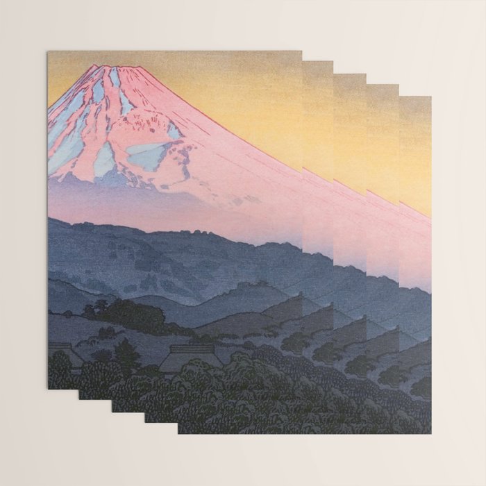 Yoshida Toshi 1911 1995 Mt Fuji from Nagaoka Morning  Wrapping Paper Gallery Image 3