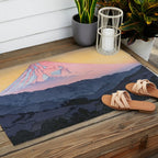 Yoshida Toshi 1911 1995 Mt Fuji from Nagaoka Morning  Outdoor Rug Gallery Image 2
