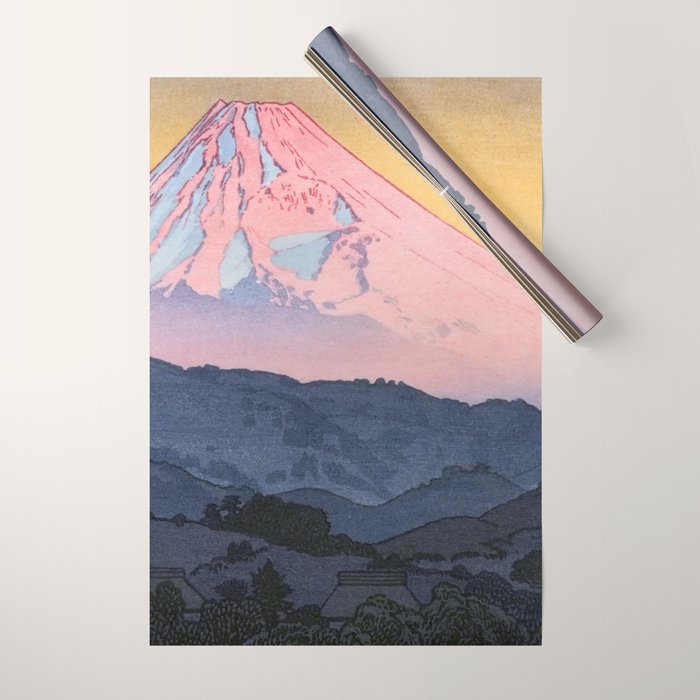 Yoshida Toshi 1911 1995 Mt Fuji from Nagaoka Morning  Wrapping Paper Gallery Image 1