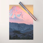 Yoshida Toshi 1911 1995 Mt Fuji from Nagaoka Morning  Wrapping Paper Gallery Image 1