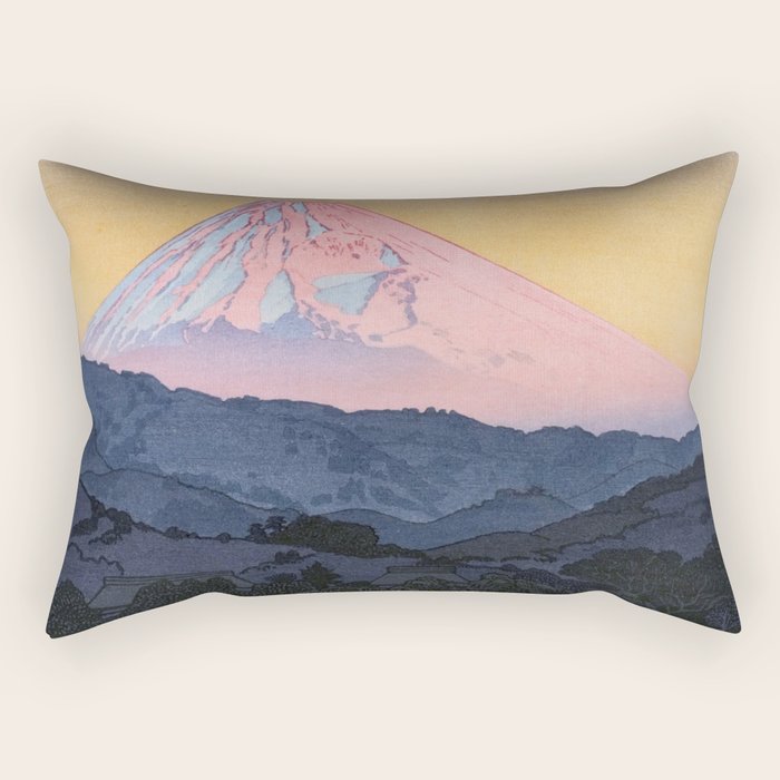 Yoshida Toshi 1911 1995 Mt Fuji from Nagaoka Morning  Rectangular Pillow Gallery Image 2