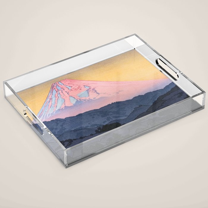 Yoshida Toshi 1911 1995 Mt Fuji from Nagaoka Morning  Acrylic Tray Gallery Image 1