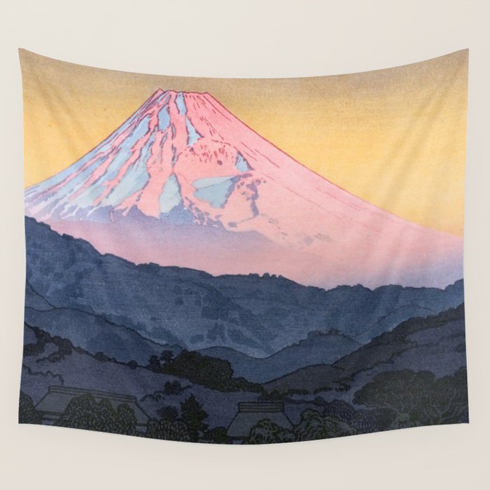 Yoshida Toshi 1911 1995 Mt Fuji from Nagaoka Morning  Wall Tapestry Gallery Image 4