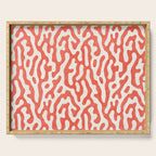 Living Coral Organic Pattern 2 Serving Tray Gallery Image 1