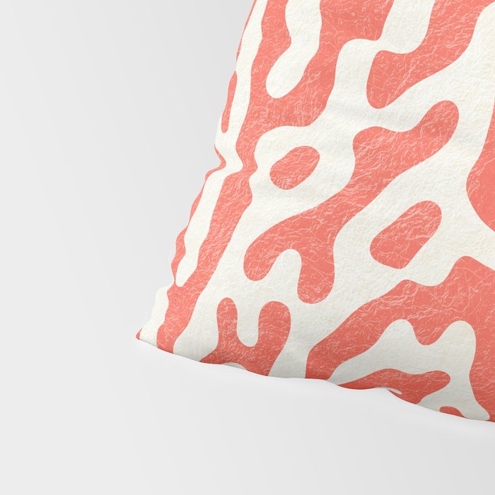 Living Coral Organic Pattern 2 Pillow Sham Gallery Image 4