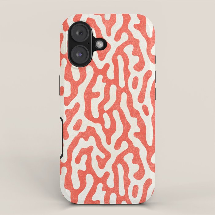 Living Coral Organic Pattern 2 iPhone Case Gallery Image 1