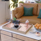 Living Coral Organic Pattern 2 Serving Tray Gallery Image 2