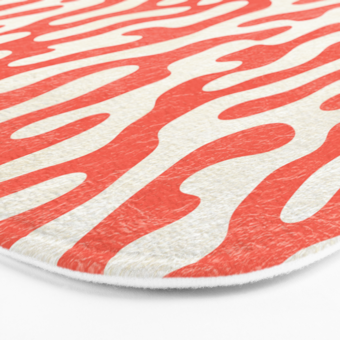 Living Coral Organic Pattern 2 Bath Mat Gallery Image 3