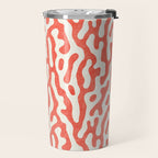Living Coral Organic Pattern 2 Travel Mug Gallery Image 2