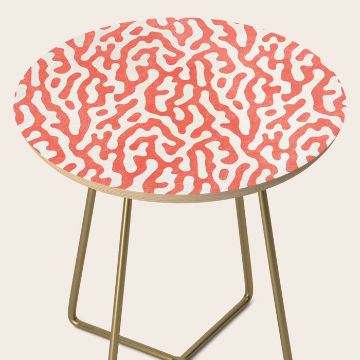 Living Coral Organic Pattern 2 Side Table Gallery Image 2