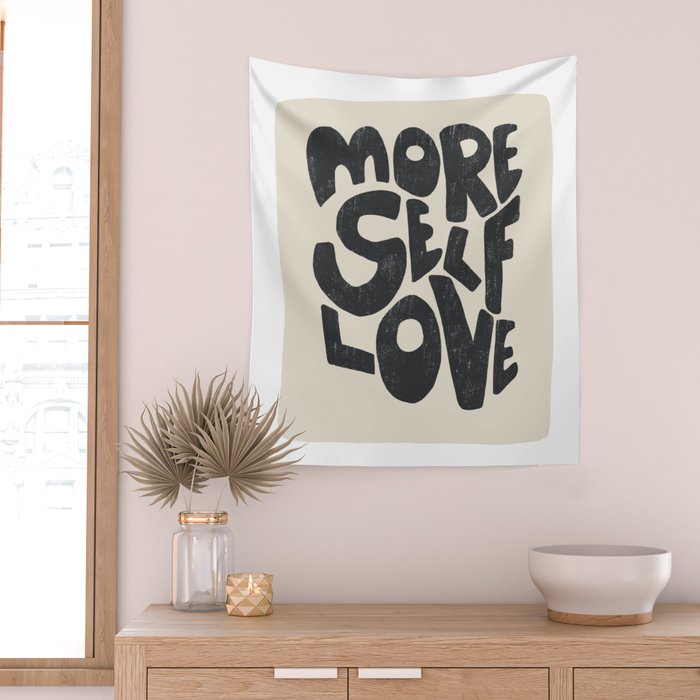 More Self Love | Black Wall Tapestry Gallery Image 2