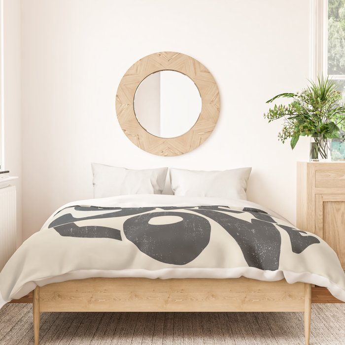 More Self Love | Black Duvet Cover Gallery Image 3