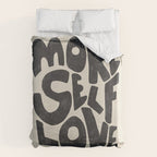 More Self Love | Black Duvet Cover Gallery Image 6