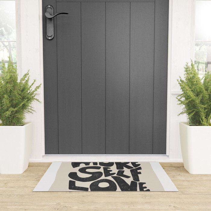 More Self Love | Black Welcome Mat Gallery Image 3