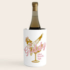 Giddy The Heck Up Cowgirl Retro Vintage Western Cowboy Art Wine Chiller Gallery Image 1