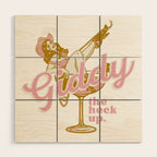 Giddy The Heck Up Cowgirl Retro Vintage Western Cowboy Art Wood Wall Art Gallery Image 1