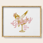 Giddy The Heck Up Cowgirl Retro Vintage Western Cowboy Art Serving Tray Gallery Image 1