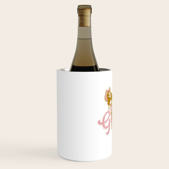 Giddy The Heck Up Cowgirl Retro Vintage Western Cowboy Art Wine Chiller Gallery Image 2