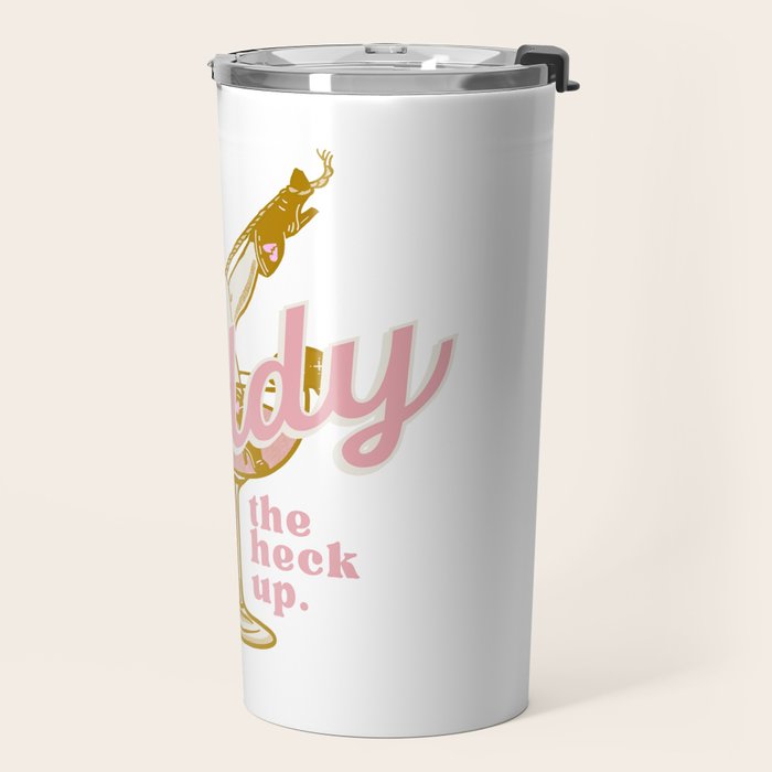 Giddy The Heck Up Cowgirl Retro Vintage Western Cowboy Art Travel Mug Gallery Image 2