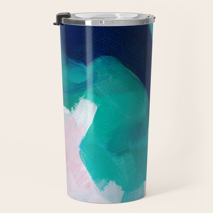 Lakeside abstract Travel Mug Gallery Image 3