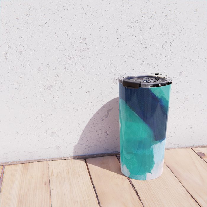 Lakeside abstract Travel Mug Gallery Image 4