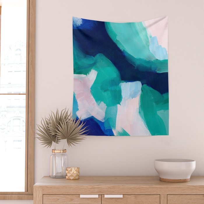Lakeside abstract Wall Tapestry Gallery Image 2