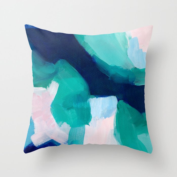 Lakeside abstract Throw Pillow Gallery Image 1