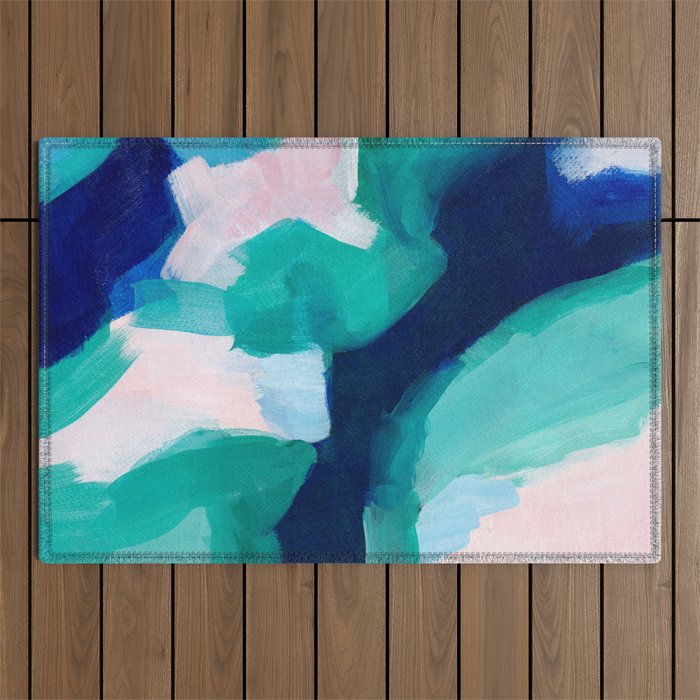Lakeside abstract Outdoor Rug Gallery Image 1