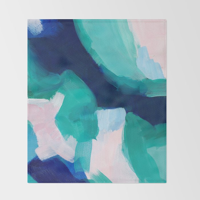 Lakeside abstract Throw Blanket Gallery Image 2