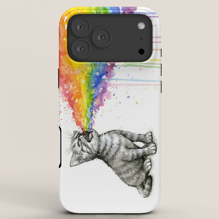 Kitten Puking Rainbow iPhone Case Gallery Image 2