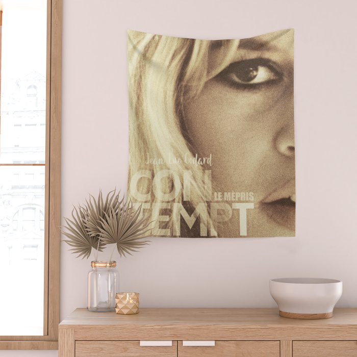 Brigitte Bardot, Contempt, movie poster, Le Mepris, Jean-Luc Godard, Fritz Lang, Wall Tapestry Gallery Image 2