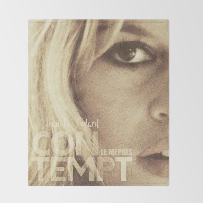 Brigitte Bardot, Contempt, movie poster, Le Mepris, Jean-Luc Godard, Fritz Lang, Throw Blanket Gallery Image 2