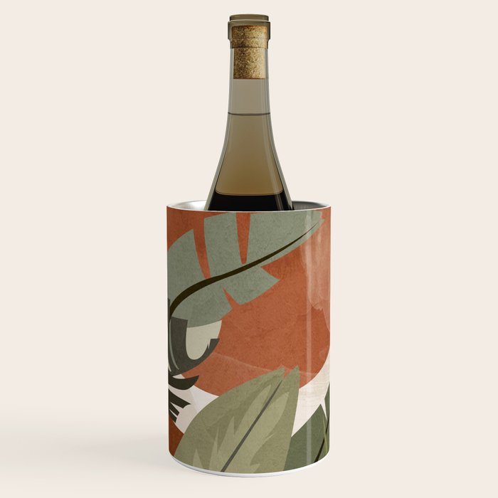 Tropical Leaf- Abstract Art 10 Wine Chiller Gallery Image 1