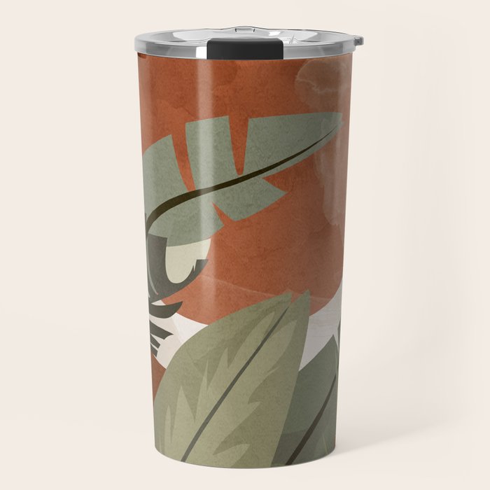 Tropical Leaf- Abstract Art 10 Travel Mug Gallery Image 1