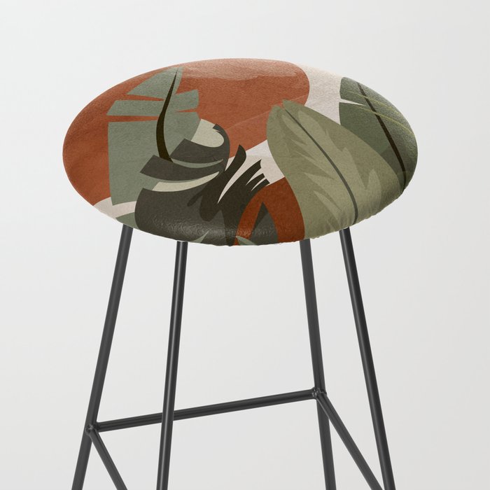 Tropical Leaf- Abstract Art 10 Stool Gallery Image 2