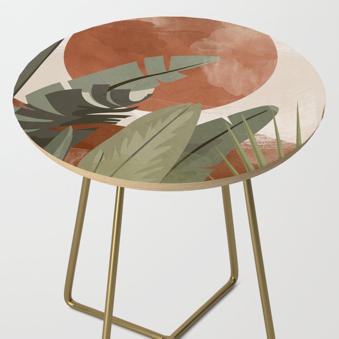 Tropical Leaf- Abstract Art 10 Side Table Gallery Image 2