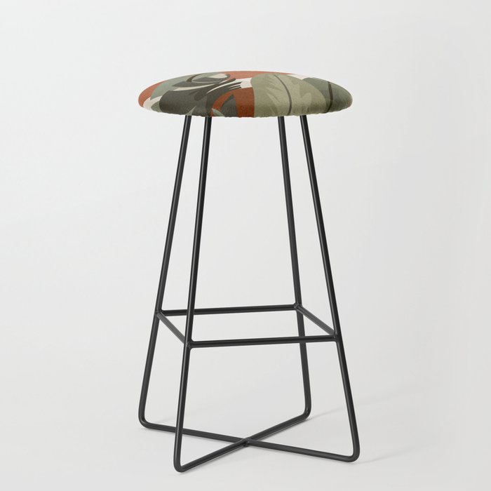 Tropical Leaf- Abstract Art 10 Stool Gallery Image 1