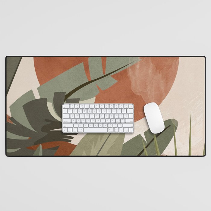 Tropical Leaf- Abstract Art 10 Desk Mat Gallery Image 1