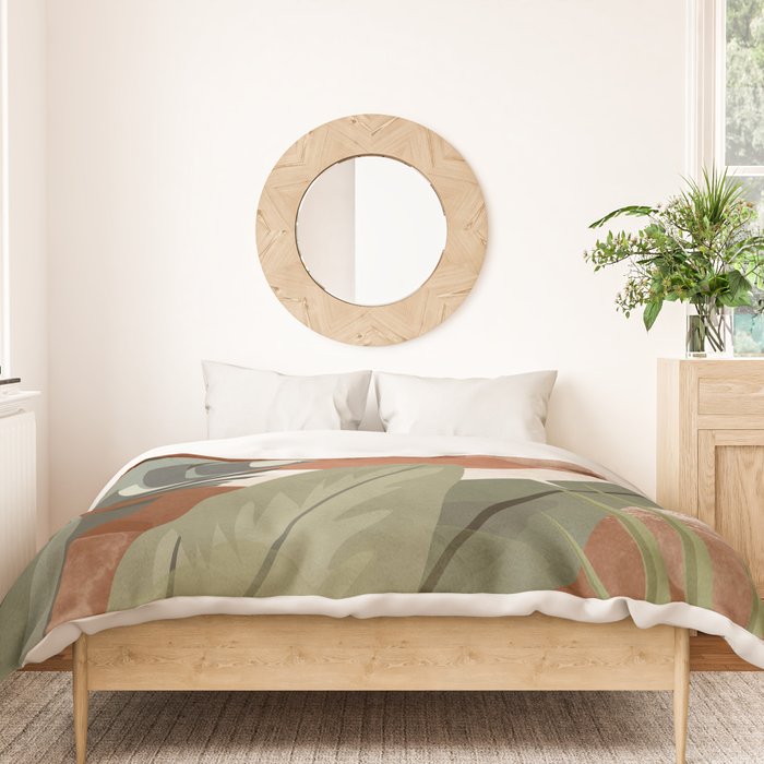 Tropical Leaf- Abstract Art 10 Duvet Cover Gallery Image 3