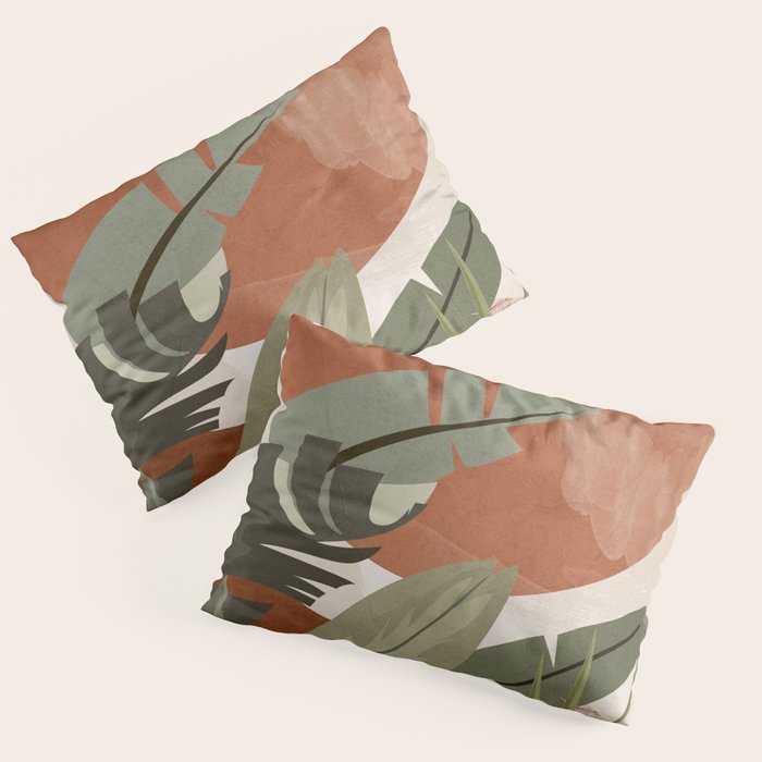 Tropical Leaf- Abstract Art 10 Pillow Sham Gallery Image 1