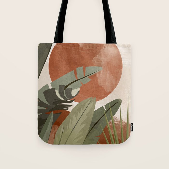Tropical Leaf- Abstract Art 10 Tote Bag Gallery Image 1