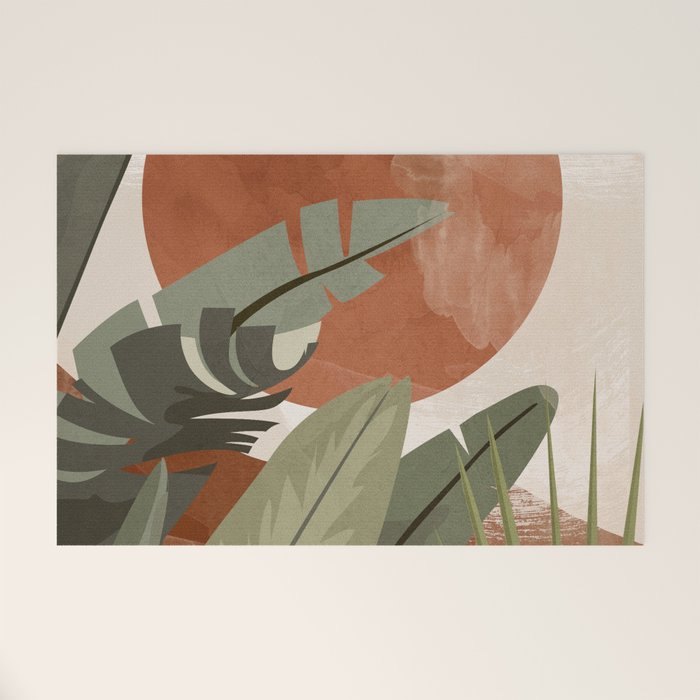 Tropical Leaf- Abstract Art 10 Welcome Mat Gallery Image 1