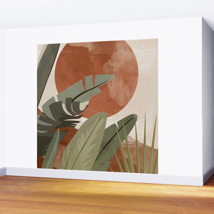 Tropical Leaf- Abstract Art 10 Wall Mural Gallery Image 2