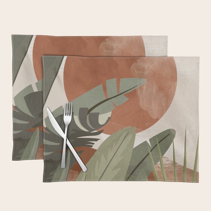 Tropical Leaf- Abstract Art 10 Placemat Gallery Image 1