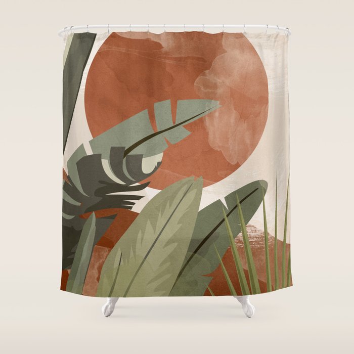 Tropical Leaf- Abstract Art 10 Shower Curtain Gallery Image 1