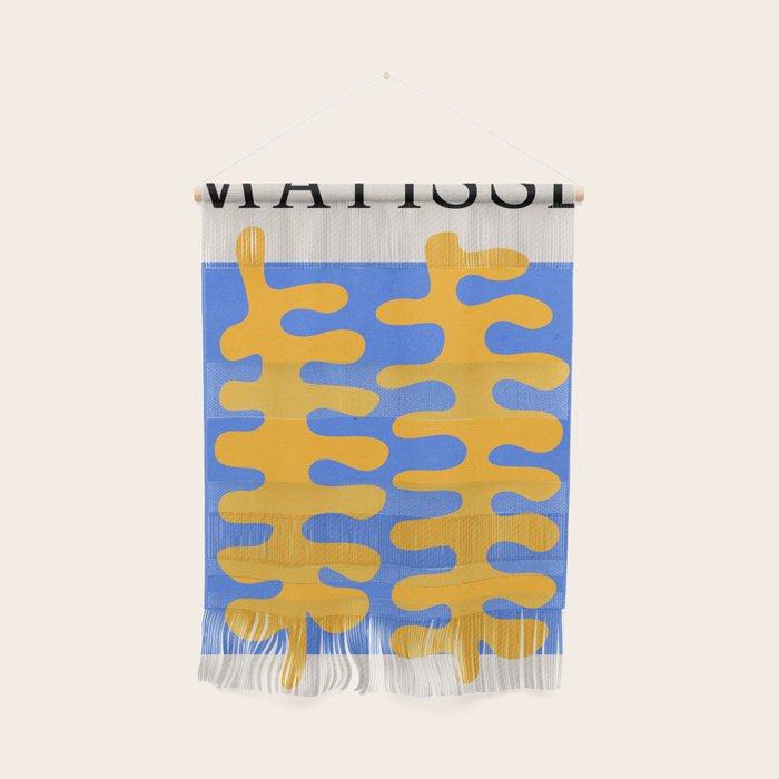 Royal Blue & Supernova: Matisse Paper Leaf Cutouts 02 Wall Hanging Gallery Image 1