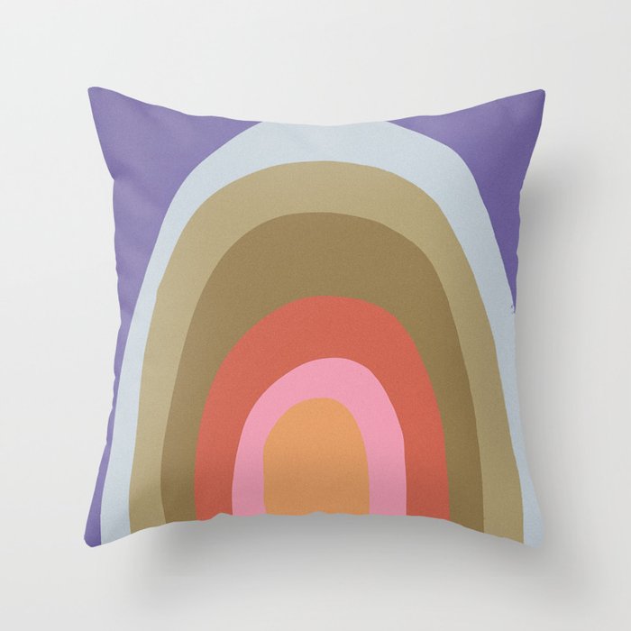 Rainbow story Throw Pillow Gallery Image 1